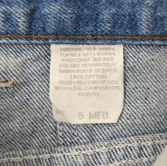 Riders 90's Vintage Deadstock Medium Wash High Rise Easy Fit Tapered Leg Jeans 5 - Picture 8 of 16